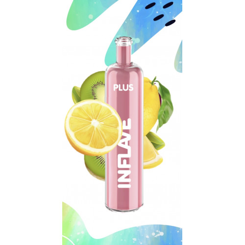 Электронная сигарета Inflave Plus 2200 затяжек Киви Лимон